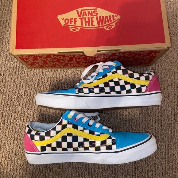 old skool crazy check vans